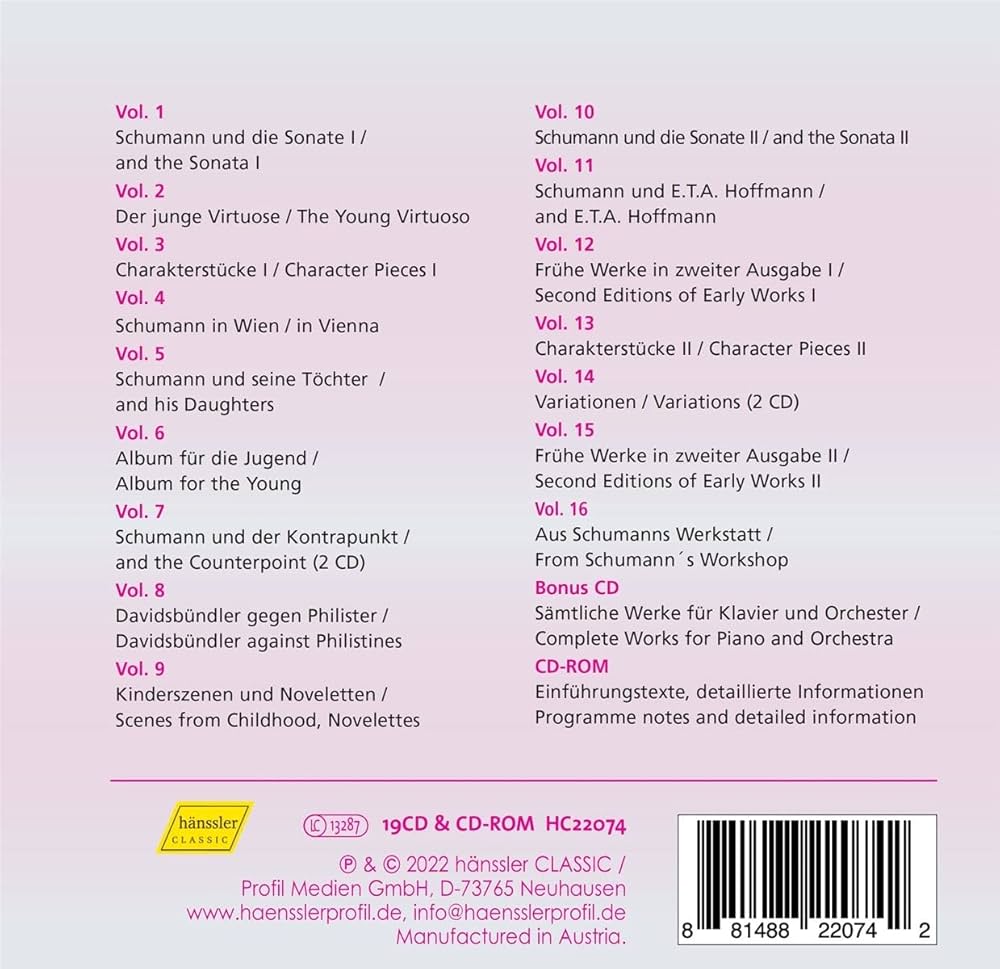 Robert Schumann (10CD-SET)［CD］ Schumann: Lieder (Box Set) [Germany] (CD, Oct-1995, DG